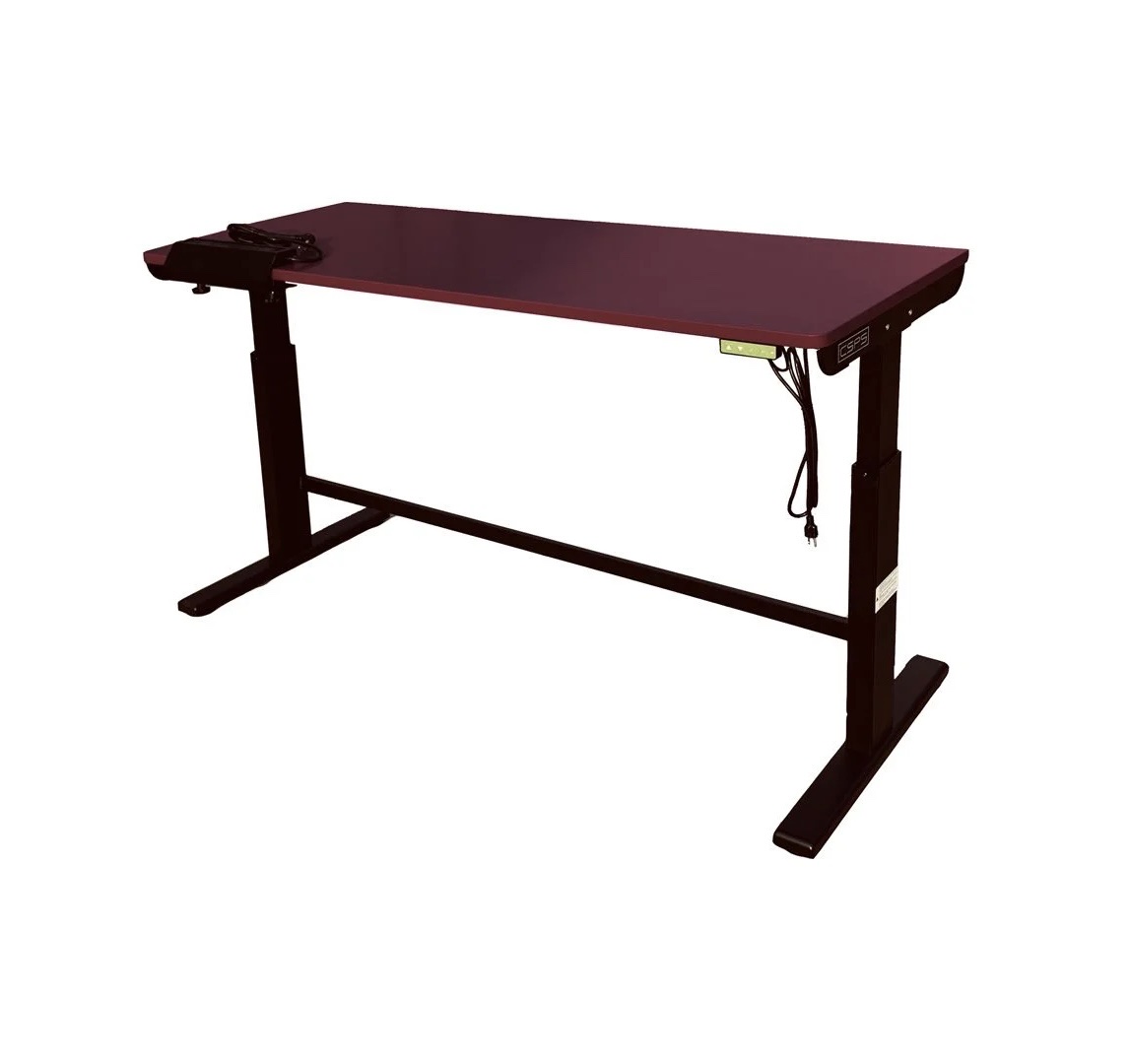 Electric table height adjustable 168cm, white legs