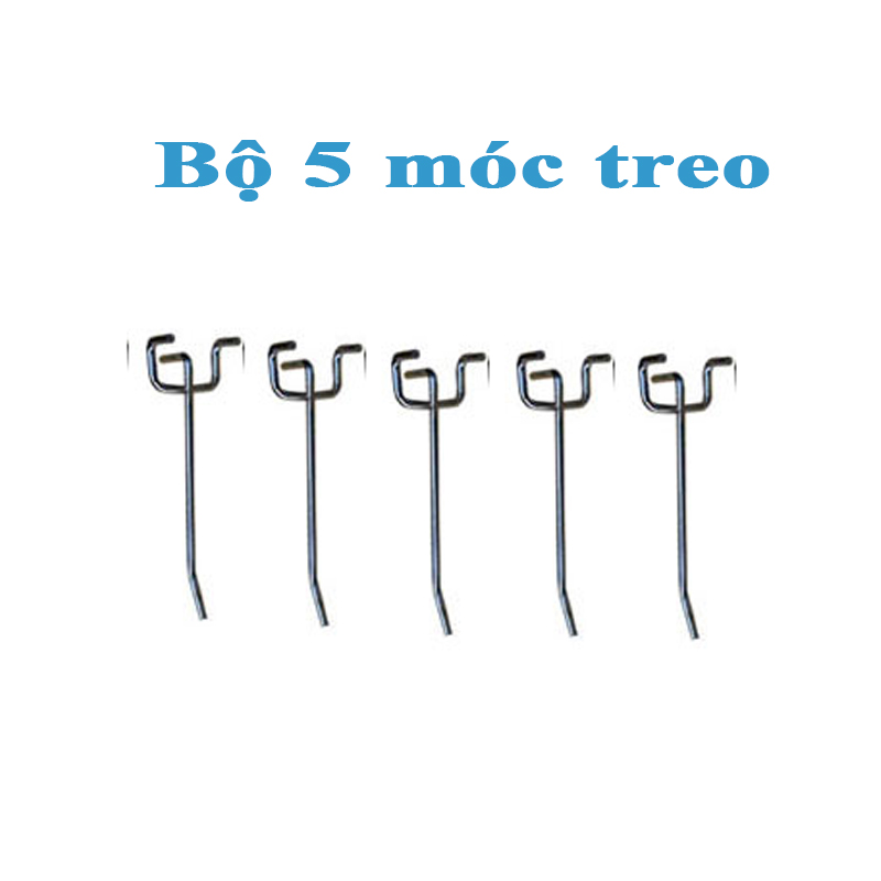 Bộ 5 Móc Treo Tấm Pegboard Ngắn 10cm