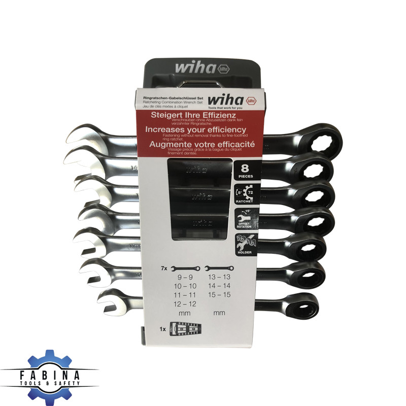 Bộ cờ lê vòng miệng bánh cóc tự động Wiha 44664