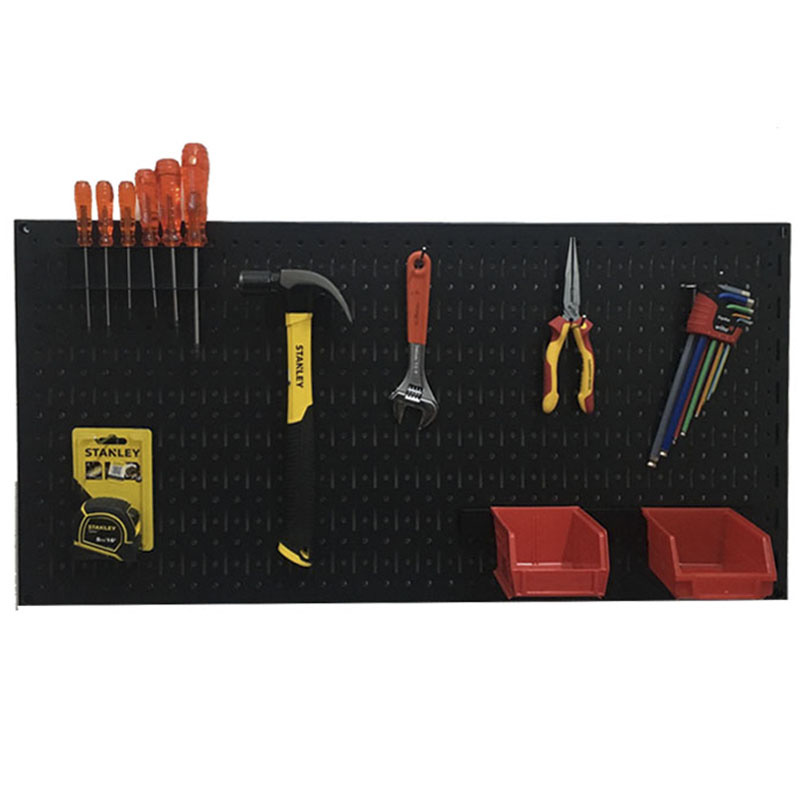 Tấm lưới Pegboard 120cm x 60cm màu đen kèm phụ kiện treo FABINA