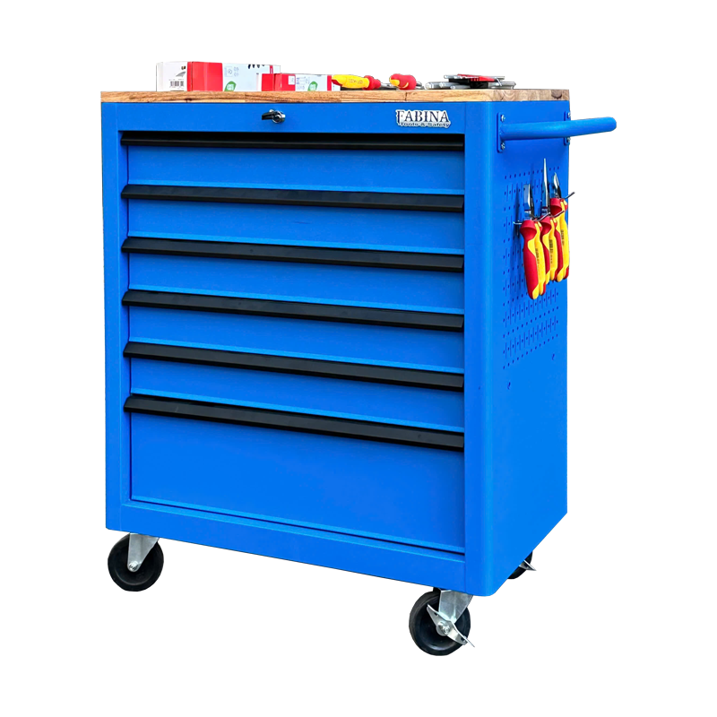 Tủ dụng cụ 6 hộc kéo màu xanh dương Fabina