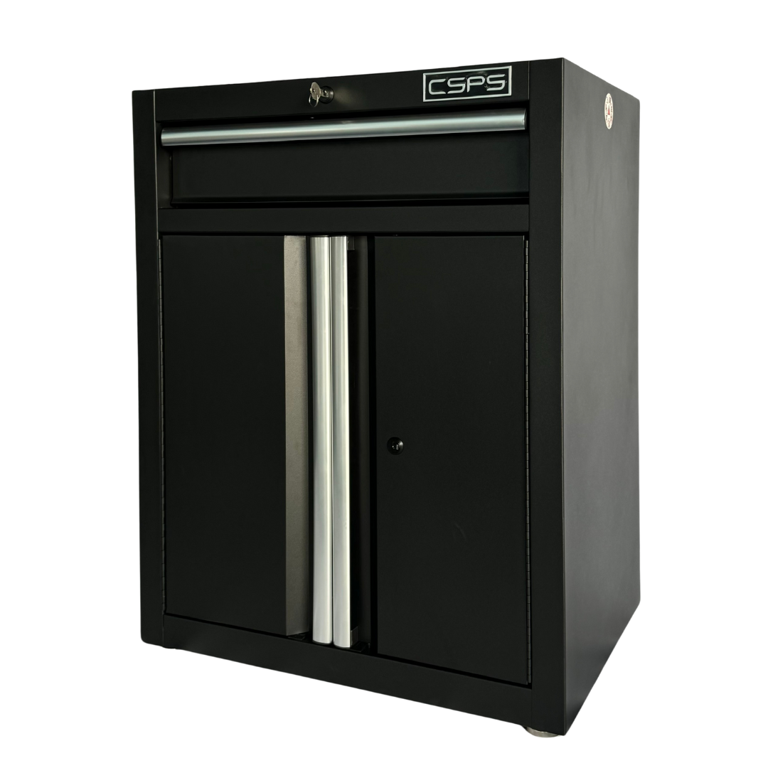 Tool cabinet CSPS 61cm - 01 black drawer, white handle with adjustable legs