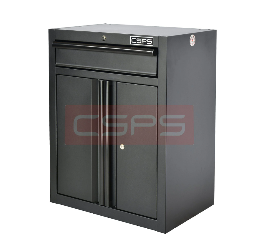 CSPS 61cm-01 tool cabinet with black drawers and black handles