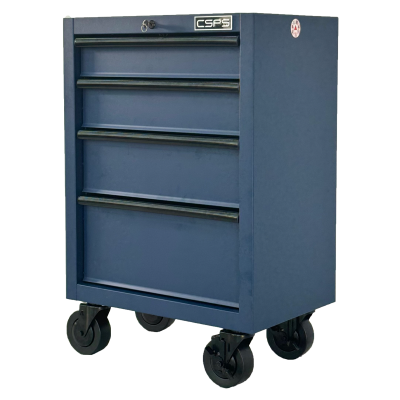 Tủ dụng cụ CSPS 61cm - 04 hộc kéo màu xanh dương kèm bánh xe